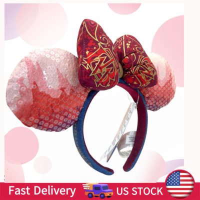 Big Thunder  Mountain Minnie Mouse Main Attraction Ears Disney  Red Bow Headband-image