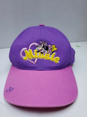 Walt Disney World Kid's Heavy Embroidered Minnie Mouse Pink & Purple Cap Hat (26-image