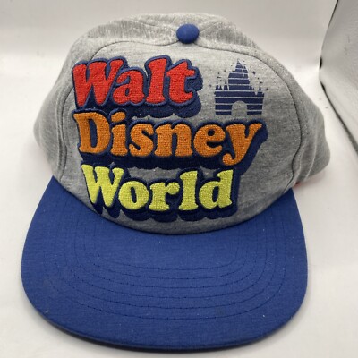 NWT Disney Parks Walt Disney World Retro Logo Embroidered Adult Baseball Cap Hat-image