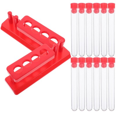  Tube Rack Suit Child Small Tubes with Caps Science Learning Tools-image