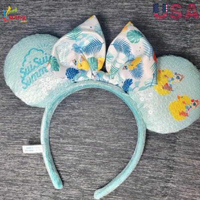Disney Resort Chip & Dale Sui Sui Summer Sequin Ears Minnie Mouse Headband-image