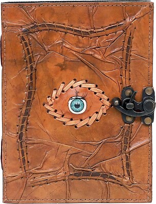 Hocus Pocus Spells Vintage Leather Journal Books Of Shadow Antique Gift-image