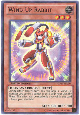 3 x Yu-Gi-Oh Card - CT09-EN010 - WIND-UP RABBIT (super rare holo) - NM-image