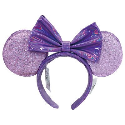 Disney-Parks Lilac Lavender Purple Glitter Minnie Mouse Ears Princess Headband-image