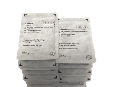 (17) NEW Cellvis 12 Well Plate w/ #1.5 Glass-Like Polymer Coverslip Bottom -image