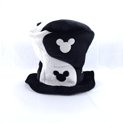 Walt Disney World Mad Hatter Black & White Mickey Mouse Top Hat Adult-image