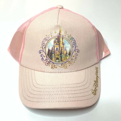 Walt Disney World 50th Anniversary -- Cinderella Castle Pink Baseball Cap (NEW)-image