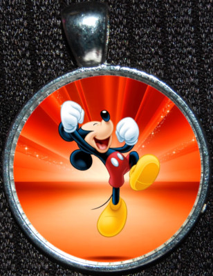 Mickey Mouse Disneyland Walt Disney World Gift Silver Pendant Necklace Jewelry-image