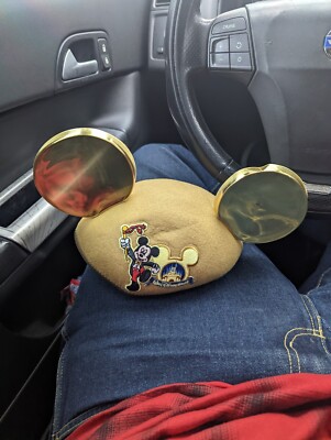 Vintage Walt Disney World Gold Mickey Mouse Ears Celebration Parade Hat Adult -image