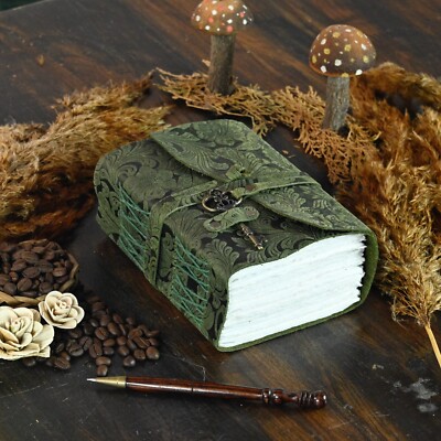 400 Page Customized Journal Antique Leather Bound Notebook Vintage 7x5 inch-image