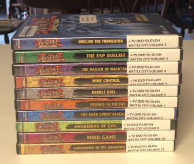 Lot Of 10 Yu-Gi-Oh DVDs Battle City Duels Yugioh Funimation Library-image