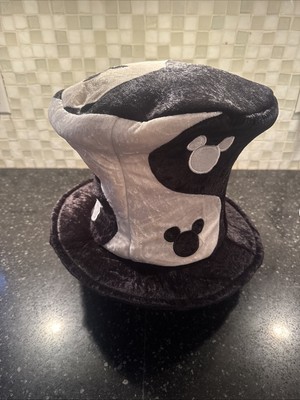 Walt Disney World Mickey Mouse Yin Yang Top Hat Men's Black White Velour Hat-image