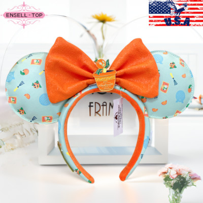 2024 Disney Parks Loungefly Epcot Flower Garden Orange Bird Minnie Ear Headband-image
