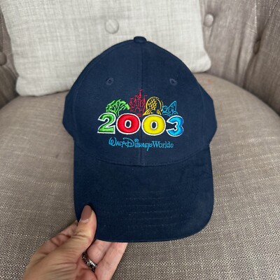 NEW 2003 Walt Disney World Baseball Hat Cap Adult Navy Vintage Mickey Mouse-image