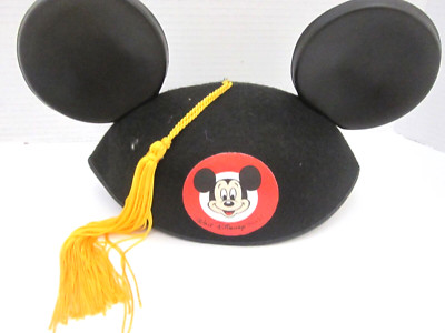 WALT DISNEY WORLD TASSLE GRADUATION HAT VINTAGE MICKEY MOUSE DISNEYLAND SOUVENIR-image