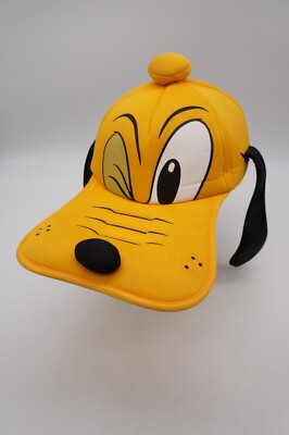 Disney Parks Pluto Hat Cap Foam 3D Face with Floppy Ears Adult Size-image