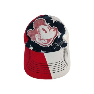Walt Disney World Stars and Stripes Red, White & Blue Vintage Cap Used-image