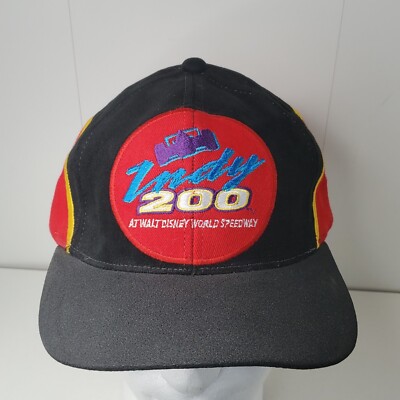 VTG 1998 Indy 200 Walt Disney World Race Strapback Hat Baseball Cap Goofy Hat Co-image
