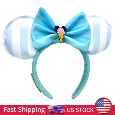 Disney. Parks Cinderella Minnie  2025 Mouse Blue Ears Headband US Disneyland NWT-image