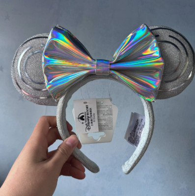 Shanghai DisneyParks Tron Mickey Mouse Ears Headband Minnie Silver Bow Ears USA-image