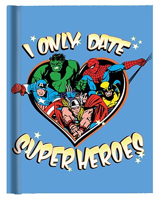 Marvel Superhereos Hard Cover Journal with Ribbon Book Mark by Silver Buffalo-image