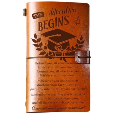  Graduation Gifts Leather Journal, Graduation Gifts for Her Him 140 Page -image
