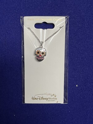 Disney Parks Arribas Coco Sugar Skull Necklace Made with Crystal from Swarovski-image