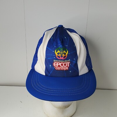 VTG Epcot Center Walt Disney World Mesh Trucker Hat Disneyland Snapback Cap USA-image