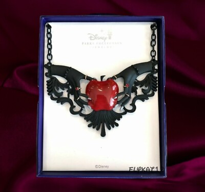 Disney Parks Magic & Mischief Villains Evil Queen Poison Apple Necklace -image