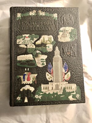  RARE Book: THE HISTORICAL ENCYCLOPEDIA OF LOUISIANA Volume 2 1940s Leather VTG-image