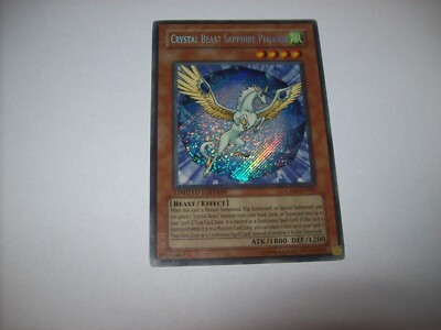 Crystal Beast Sapphire Pegasus CT04-EN002 Limited Secret Rare LP Free Shipping-image
