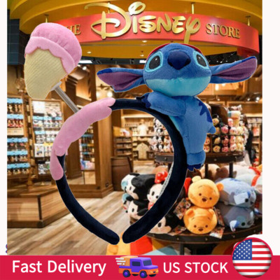 Disney· Parks Stitch Minnie Mouse Ear Headband cuddly Shanghai Disneyland New-image