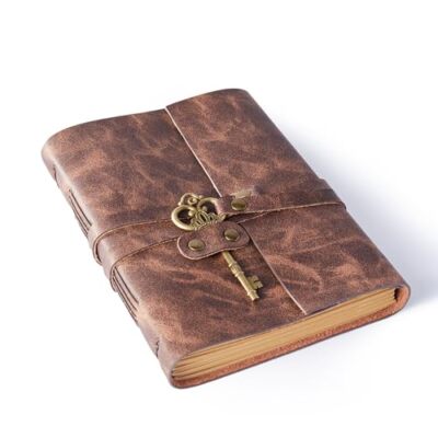  Leather Journal Genuine Leather Journaling Notebook with Key 5