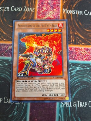 Yu-Gi-Oh! Brotherhood of the Fire Fist - Bear CT10-EN008 Super Rare Limited NM-image
