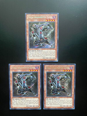 Yugioh Ninja Grandmaster Hanzo CT09-EN003 Limited Edition Secret Rare LP X3-image
