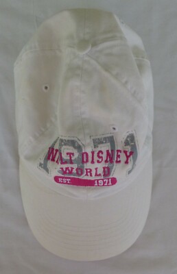   Walt Disney World Est 1971 Baseball Cap White w/ Pink Embroidery Hat - Cap-image