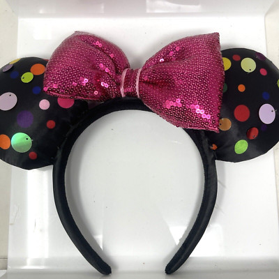 Disney Parks Rock The Dots Polka Dot Minnie Ears Headband WDW Luxury Headwear-image