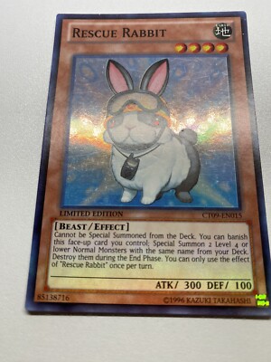 Yugioh Rescue Rabbit Super Rare Limited Edition CT09-EN015 MP-image