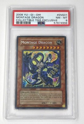 YuGiOh Montage Dragon CT05-ENS01 Collectible Tins Exclusive PSA 8-image