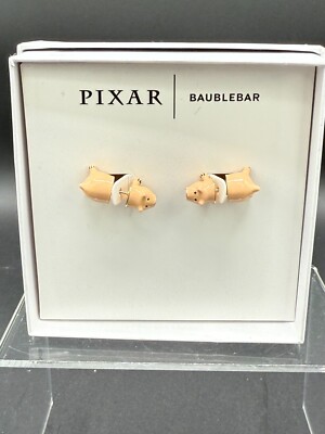 NIB Baublebar Disney Pixar Toy Story Hamm Piggy Bank  Stud Enamel Earrings Pig-image