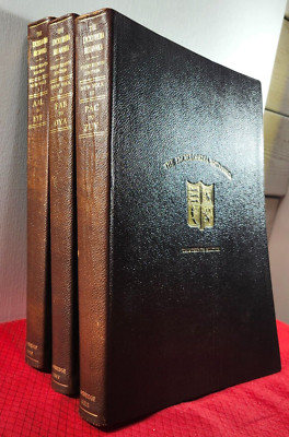 Encyclopedia Britannica 13th Edition Cambridge Issue 3 Volumes Leather Bound K3-image