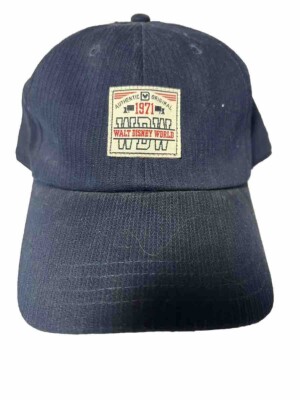 WDW Walt Disney World Disney Parks 1971 Blue Corduroy Adjustable Cap Hat-image