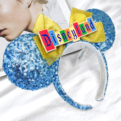 Disneyland Marquee Sign Disney^Parks Mickey Minnie Ears Headband-image