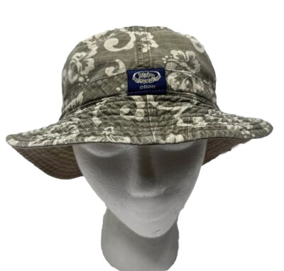 Vintage Mickey Disney World (S/M) Reversible Bucket Floral Hat Cap Hawaiian WDW-image