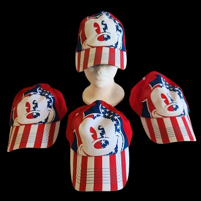 (4) VTG Disney Parks Mickey Mouse Baseball Caps YOUTH All American  Snapback-image