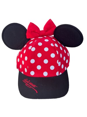 Disney Parks Walt Disney World Minnie Mouse Red Polka Dot Snap Back Youth Hat-image