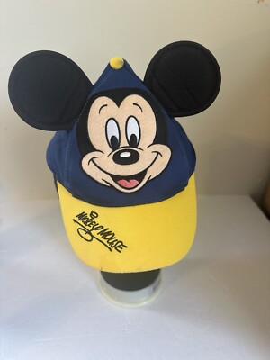 Walt Disney World Mickey Mouse Hat W/ Ears Small Stains Has Pictured-image