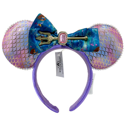 The Little Mermaid Live Action Film Fork Bow Minnie Ears Disney-Parks Headband-image