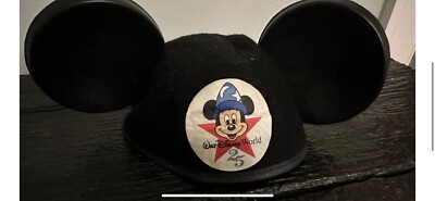 Vintage Walt Disney World Mickey Mouse Club Ears Black Felt Hat - Justin-image