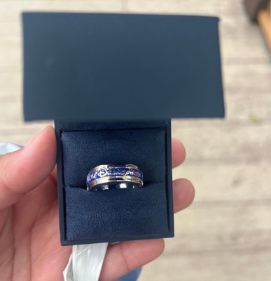 Crislu 2025 Walt Disney World Marquee Sterling Platinum Ring - Size 9-image